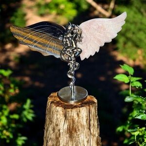 Tiger Iron and Pink Opal wings